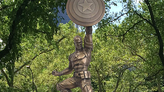 Check Out Brooklyn's Big-Ass Captain America Statue